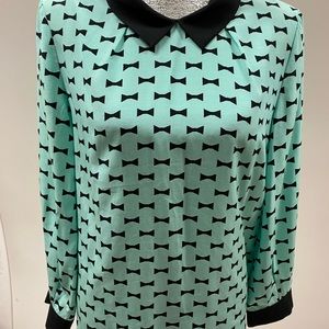 Kate Spade Isadora Bow Long Sleeve Blouse 12